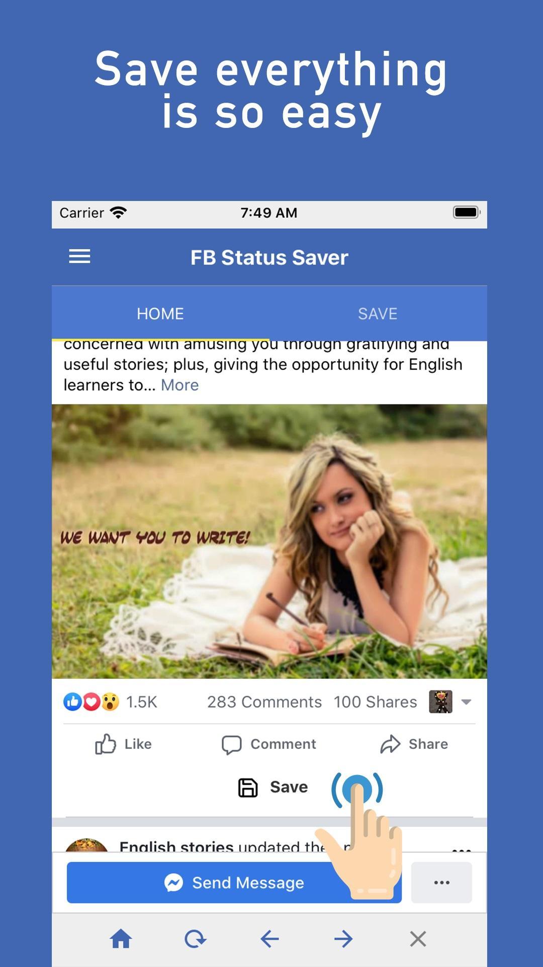 Facebook Status Saver, How Use It